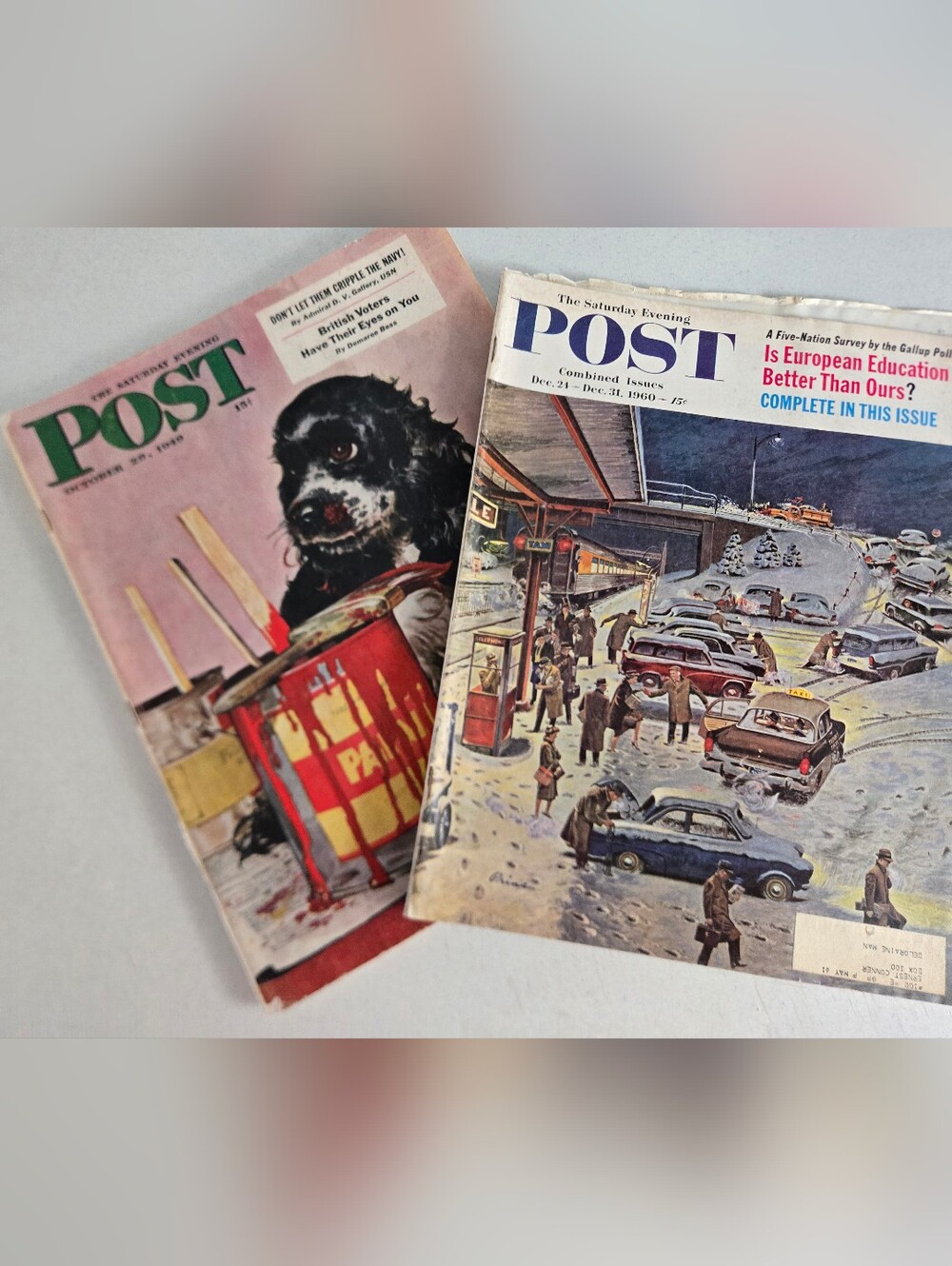Saturday Evening Post Magazine Lot Vintage 1949 1969 Retro Vtg